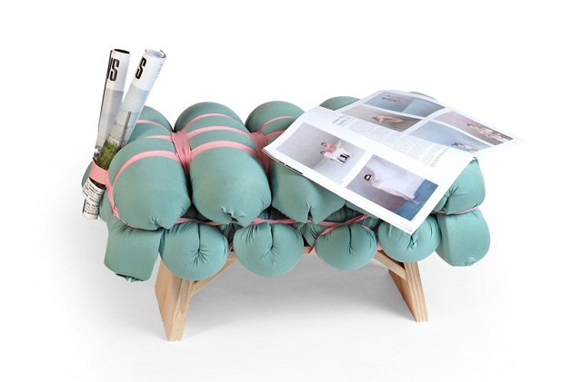 "Designerin Meike Harde. Wie dieser Ansatz an einem Polstermöbel aussehen könnte, zeigt ihr Hocker-Entwurf Ziehharsofika."