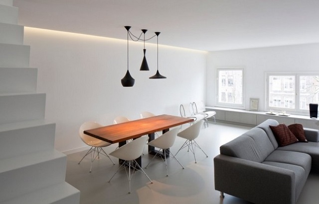"Wohntrends: Haus Singel in Amsterdam. Die Architektin Laura Alvarez hat bei der Gestaltung auf viel Transparenz und sehr helle Töne geachtet."