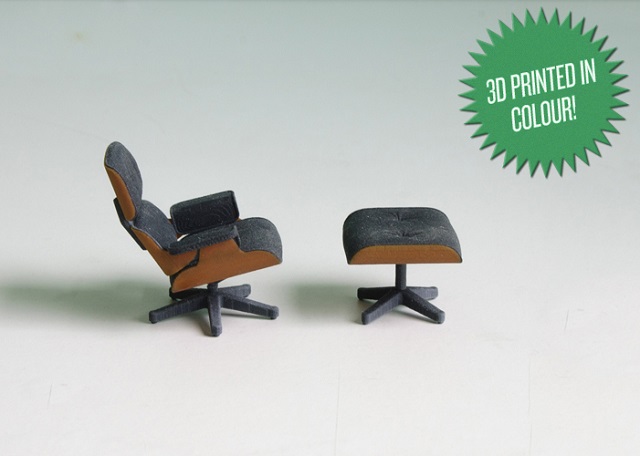 "So entstand diese perfekte kleine Miniatur von Charles Eames klassischem Lounge Chair gleich zweifarbig; vom amerikanischen Designstudenten Kevin Spencer."