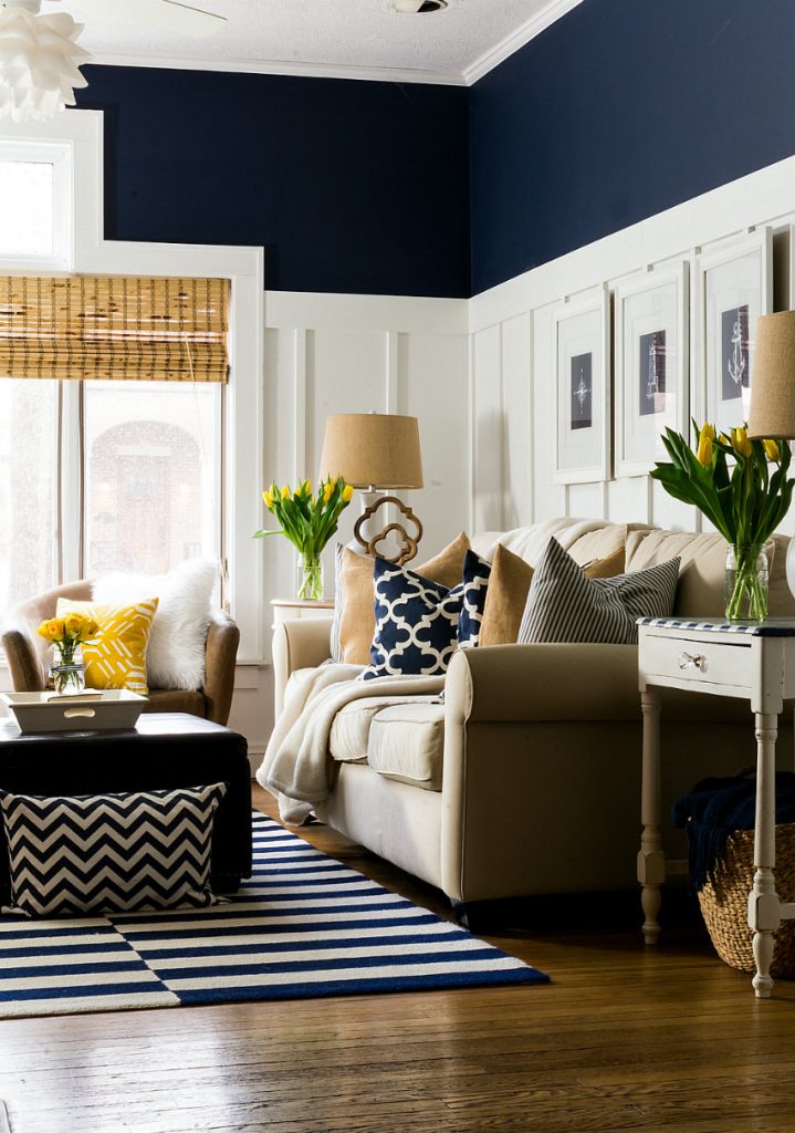 Spring-Decorating-Ideas-Yellow-Navy-tulips-4-9-of-9-3