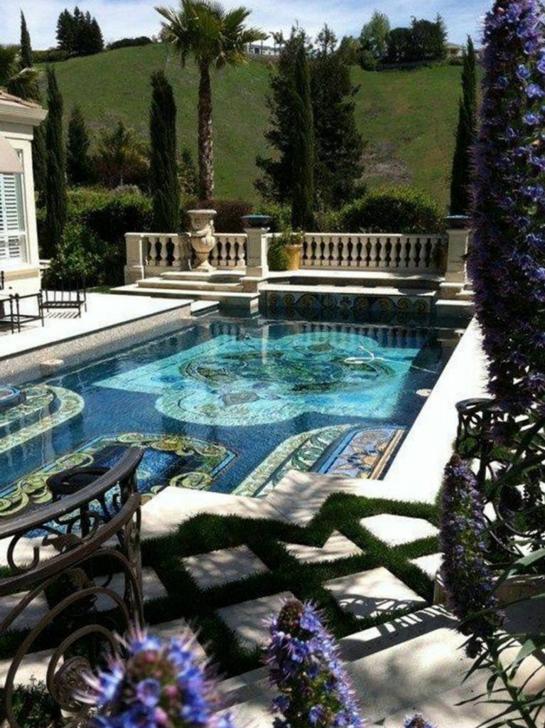 luxurious-home-pools-with-mosaic-glass-tiles